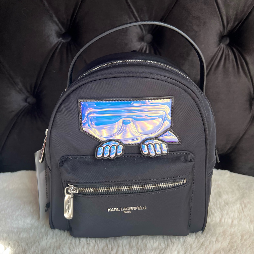 karl lagerfeld paris mini backpack Women's Handbags AMOUR BACKPACK,BLK/STN,1 SZ : Clothing, Shoes & Jewelry Womens Amour Nylon Mini Backpack Karl Lagerfeld, Hotel Karl Backpack,